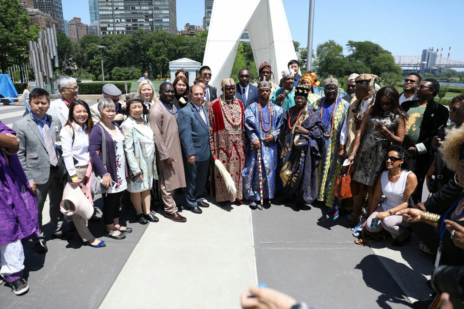 Kings of African Origin  blessing the Arc of Non Return Monument of Slavery at the United Nations