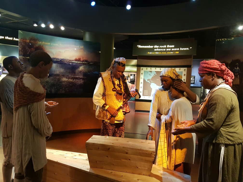 Hommage at the African Burial Ground Monument of 490 slaves down town